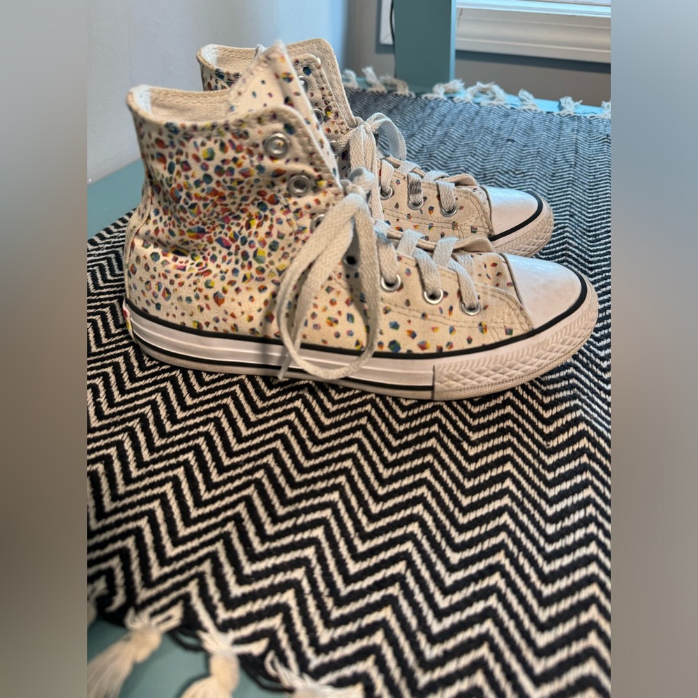 Converse all star Rainbow Leopard high tops